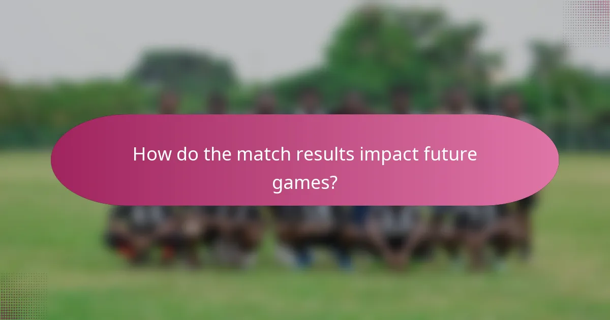 How do the match results impact future games?