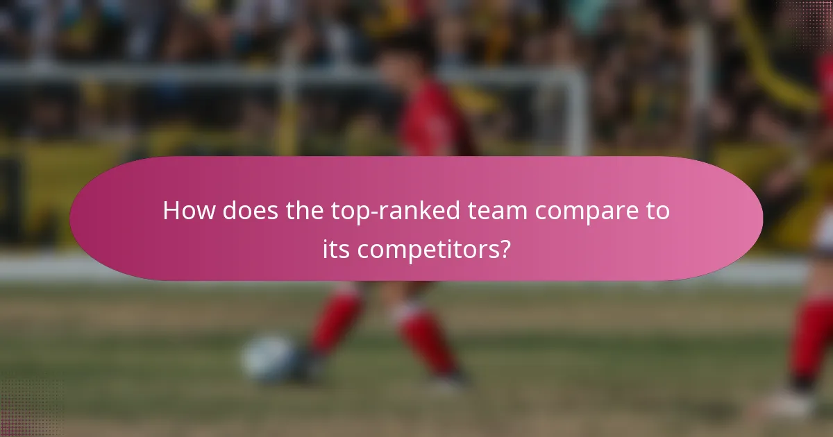 How does the top-ranked team compare to its competitors?