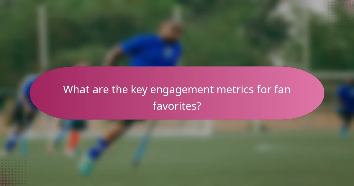 What are the key engagement metrics for fan favorites?