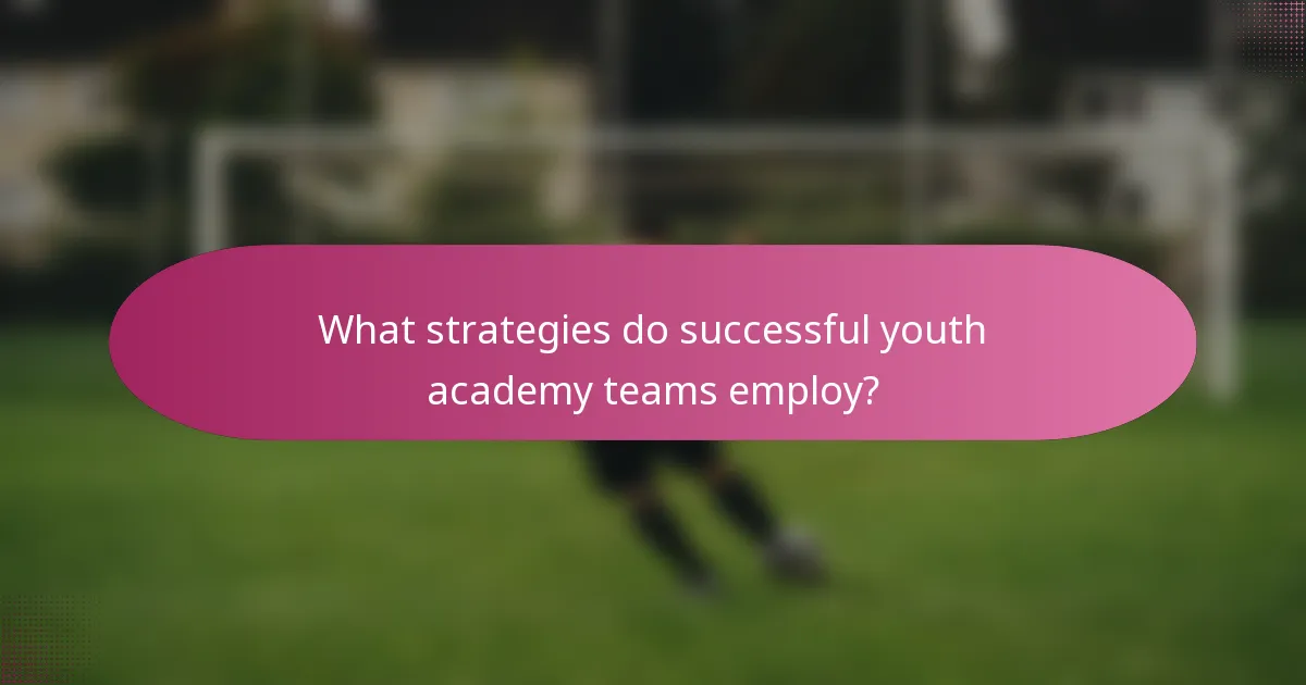 What strategies do successful youth academy teams employ?