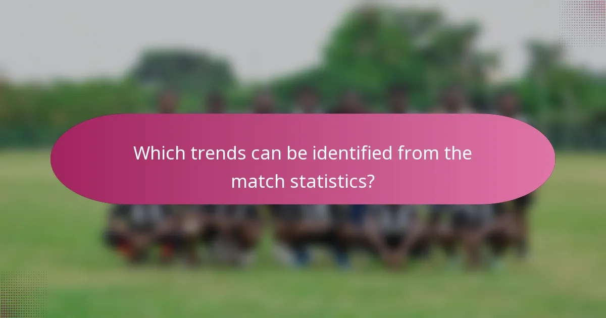 Which trends can be identified from the match statistics?